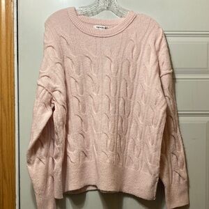 Vigoss Soft Pink Cable Knit Sweater S NWT